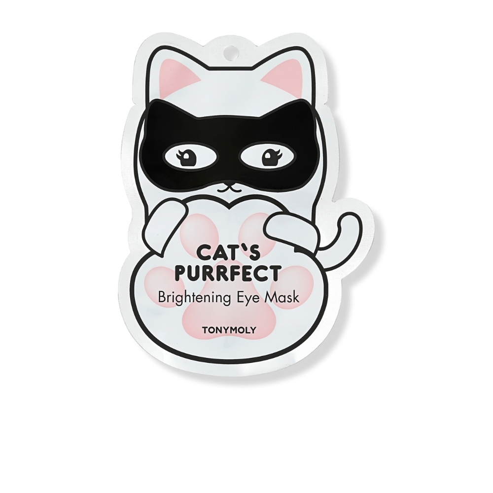 NWT TWO TONY MOLY Cat's Purrfect Brightening Eye Mask - Black and White
